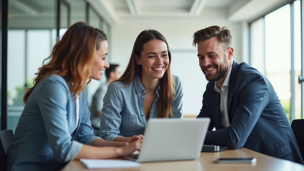 Equipe de startup em ambiente de escritório moderno celebrando sucesso de projeto